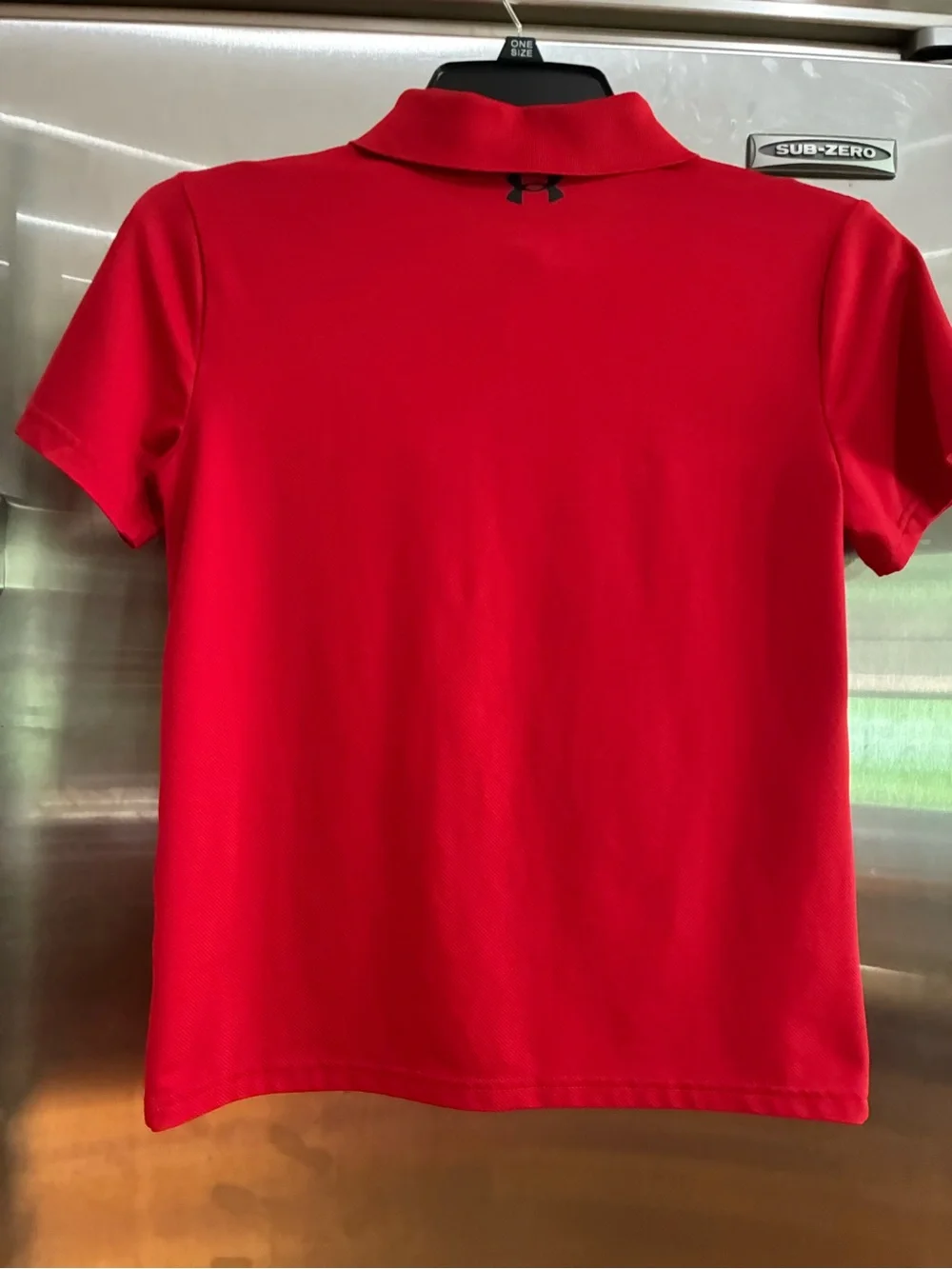 Under Armour Boys Matchplay Solid Red Stretch Polo Shirt, YM